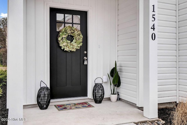 view of doorway to property