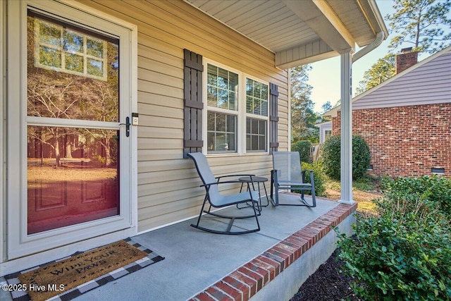 view of patio / terrace with covered porch