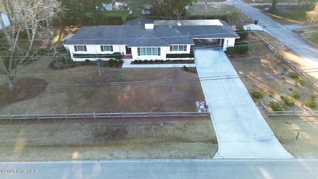 birds eye view of property