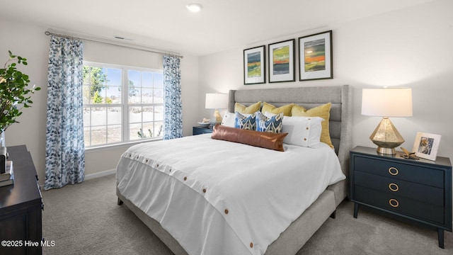 view of carpeted bedroom