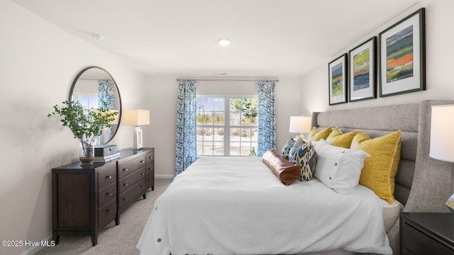 view of carpeted bedroom