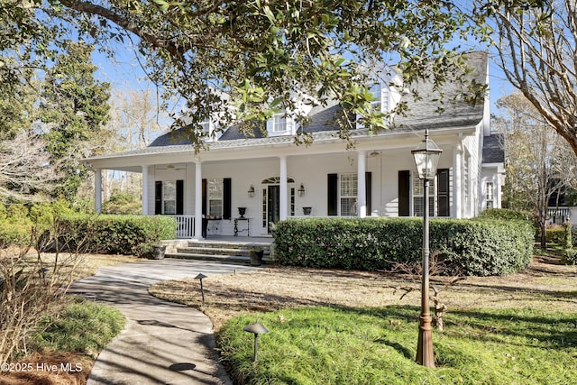 view of front of home with a porch