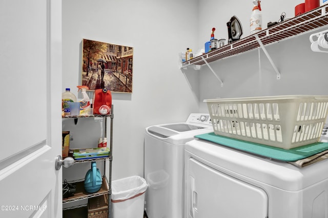 laundry area featuring independent washer and dryer