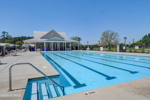 view of pool with a patio