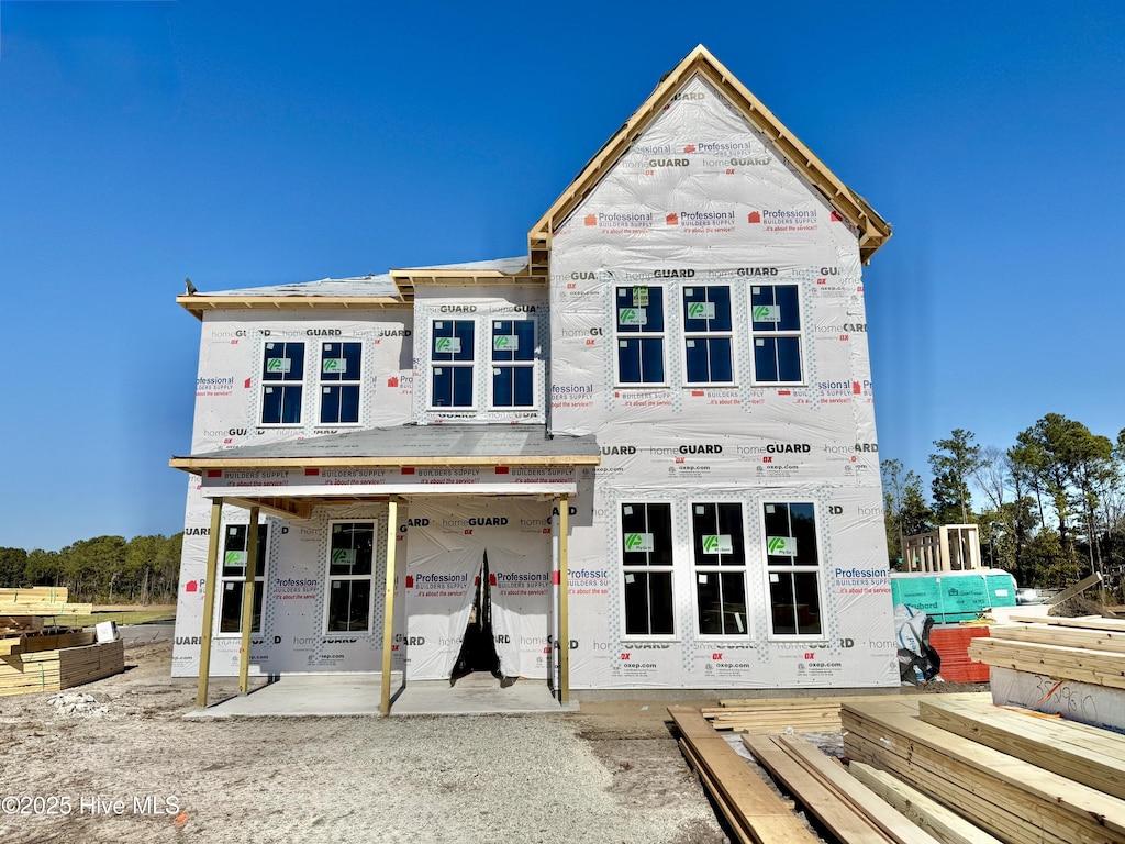 view of unfinished property