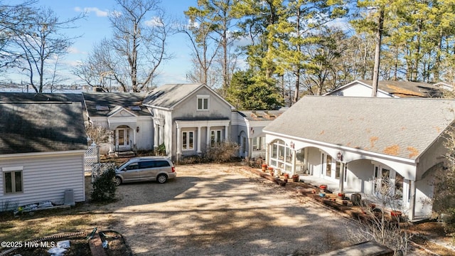 view of front of home featuring covered porch