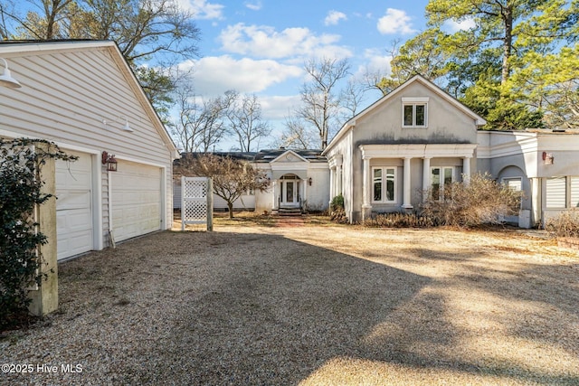 view of front of home featuring a garage