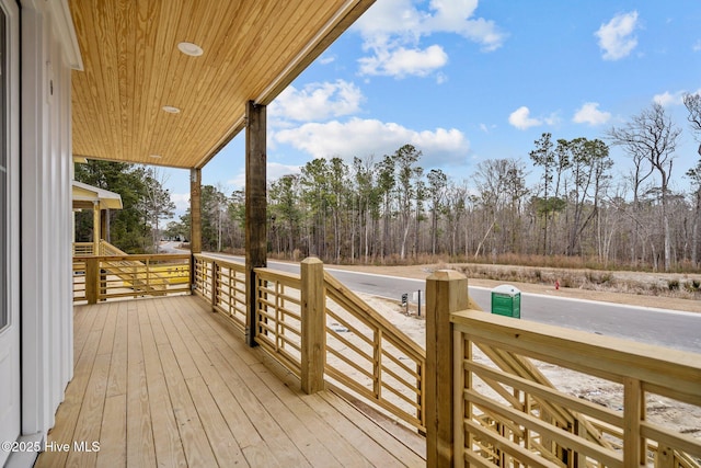 view of wooden terrace