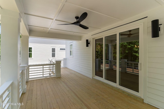629 Vale Dr, Wilmington, NC 28411 - wooden deck with ceiling fan