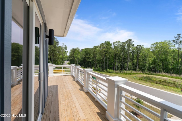 629 Vale Dr, Wilmington, NC 28411 - deck featuring a view of trees