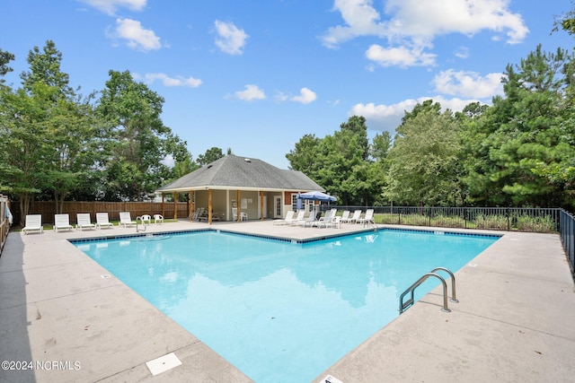 view of pool with a patio