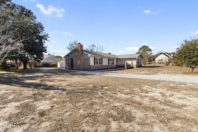 view of single story home