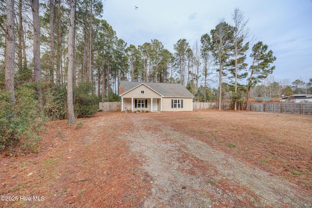 view of front of home featuring covered porch