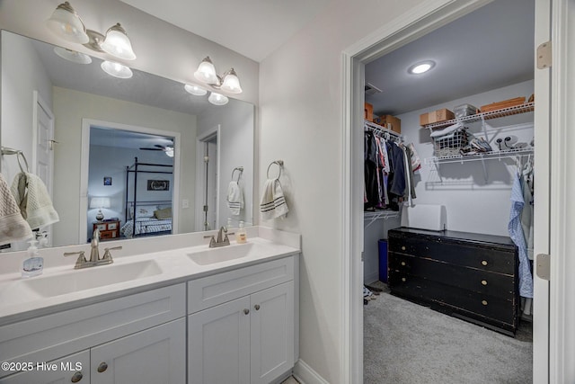 bathroom with vanity