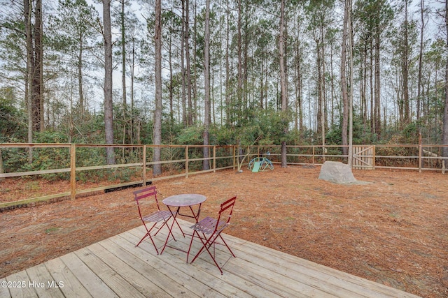 view of wooden terrace