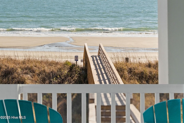 water view featuring a view of the beach