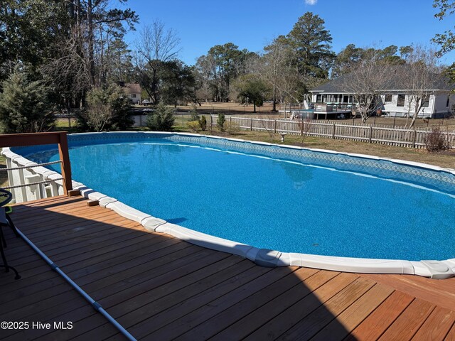 view of pool with cooling unit