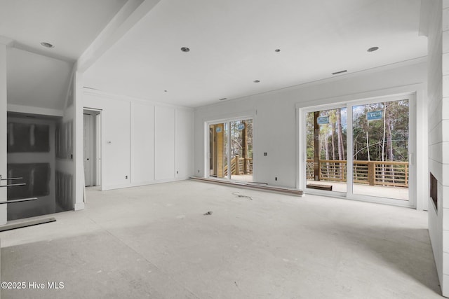 view of unfurnished living room