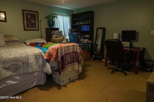 bedroom featuring carpet