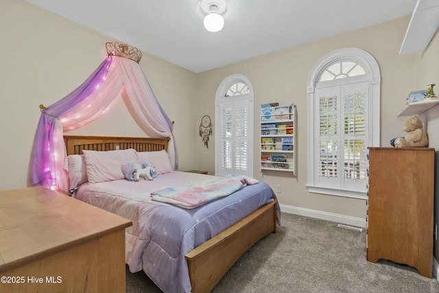 bedroom featuring carpet flooring