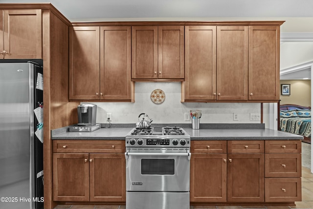 kitchen with appliances with stainless steel finishes