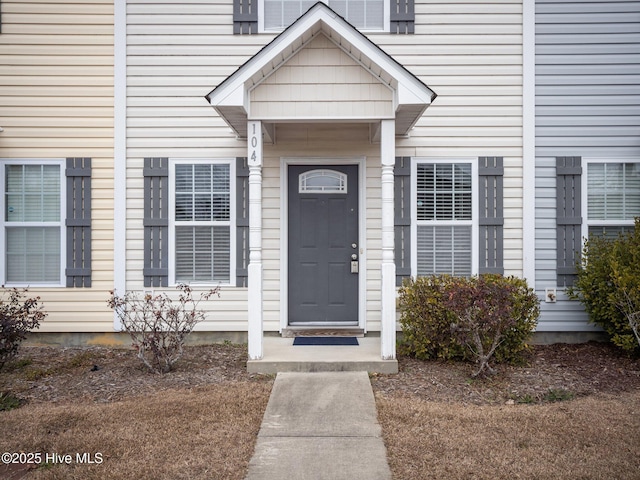 view of doorway to property