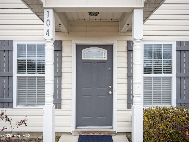 view of doorway to property