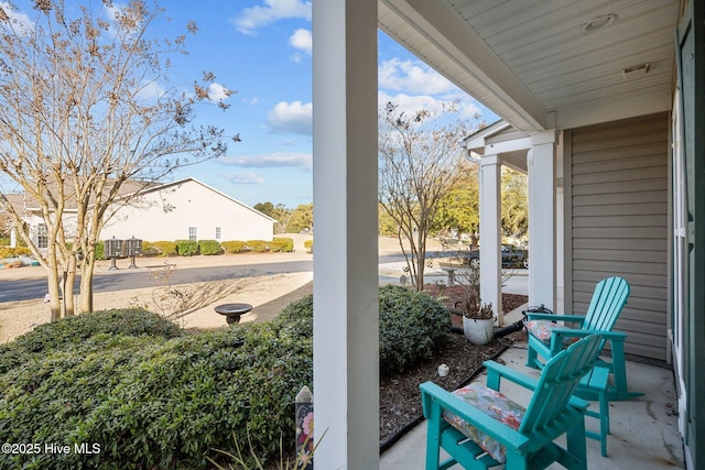 view of patio featuring covered porch