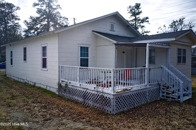 exterior space with covered porch