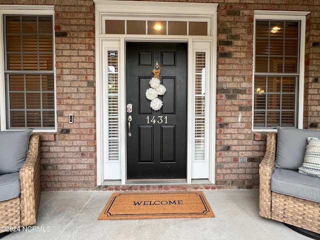 view of doorway to property