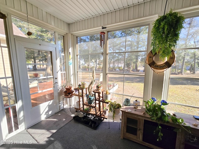 view of sunroom