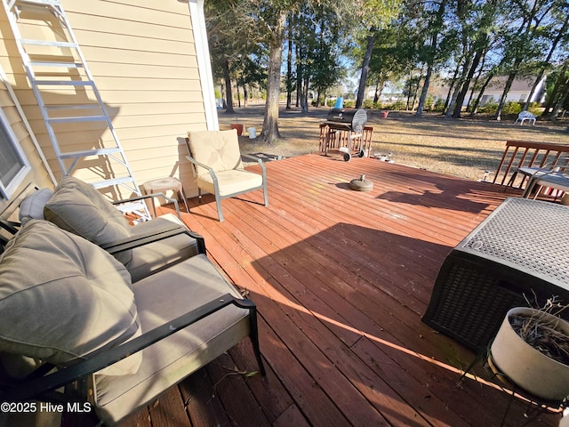 deck with grilling area