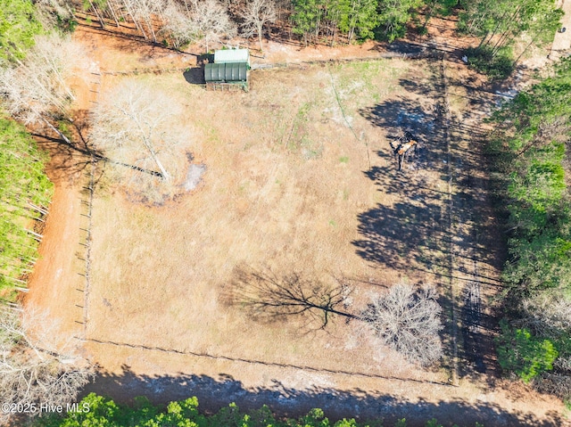 bird's eye view with a rural view