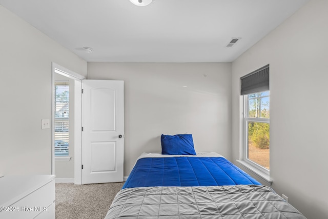 view of carpeted bedroom