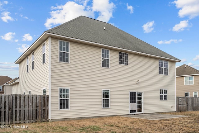 rear view of property with a patio