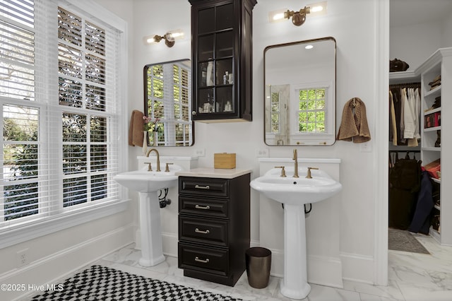 bathroom with double sink