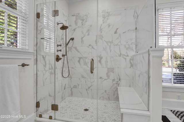 bathroom with walk in shower