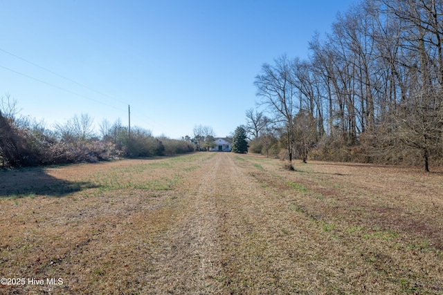 view of street with a rural view