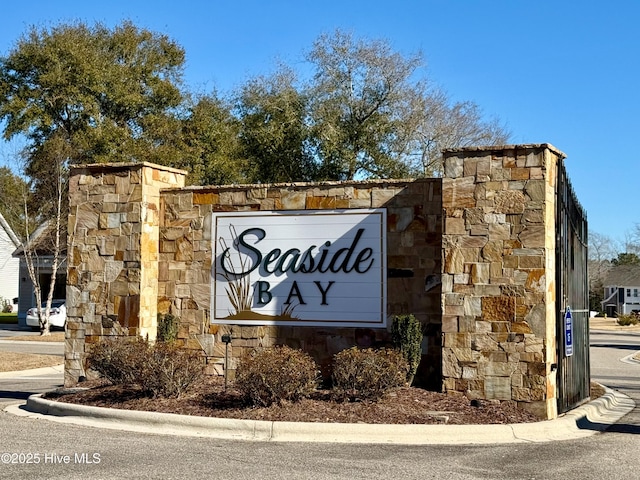 view of community sign