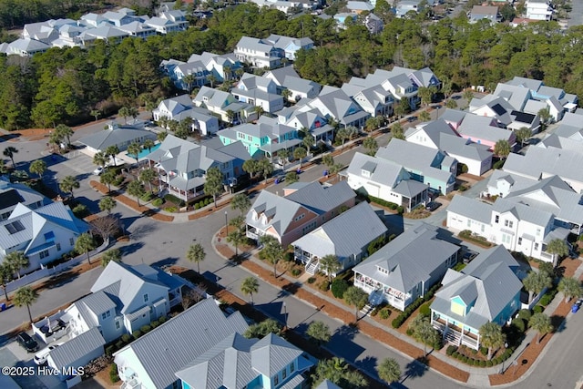 aerial view featuring a residential view