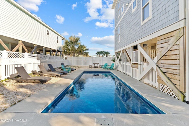 view of pool with a patio area