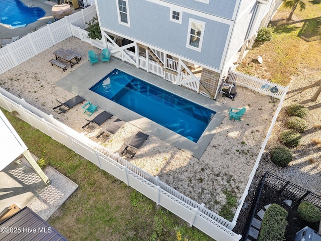 view of pool with a patio area