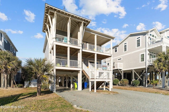 coastal home with a carport