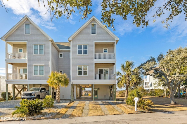 view of coastal inspired home