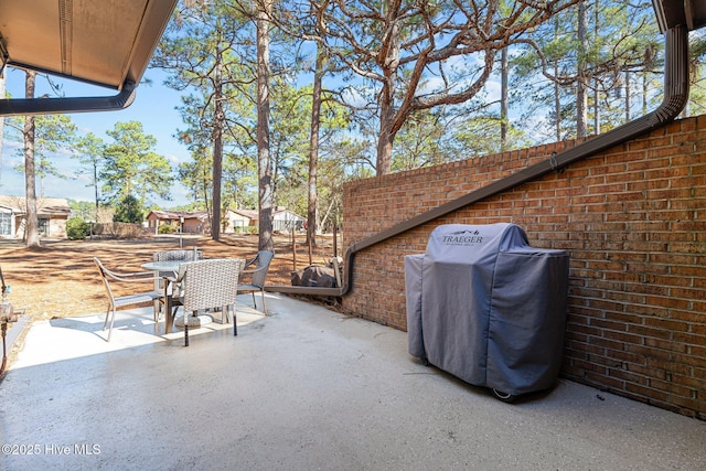 view of patio featuring grilling area