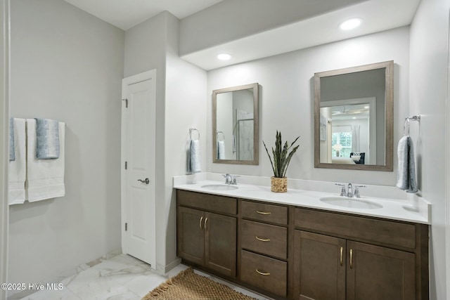 bathroom featuring vanity