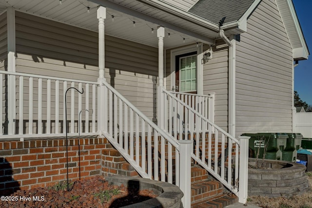 entrance to property with a porch