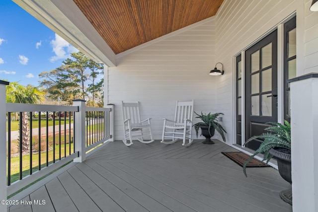 view of wooden deck