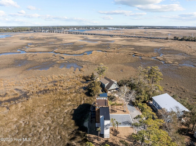 drone / aerial view with a rural view