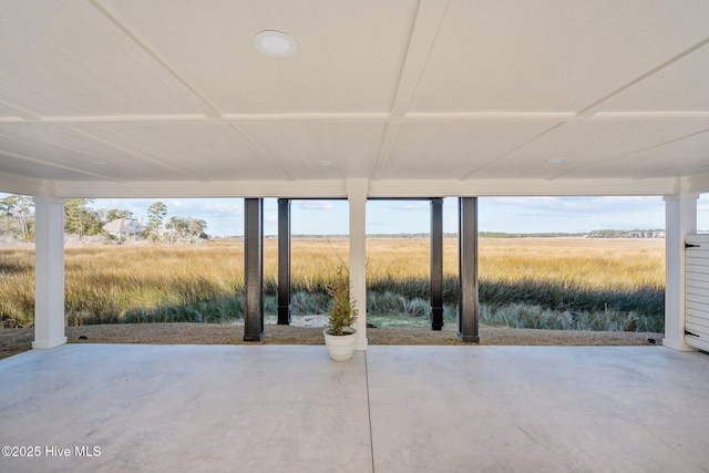 view of patio / terrace with a rural view